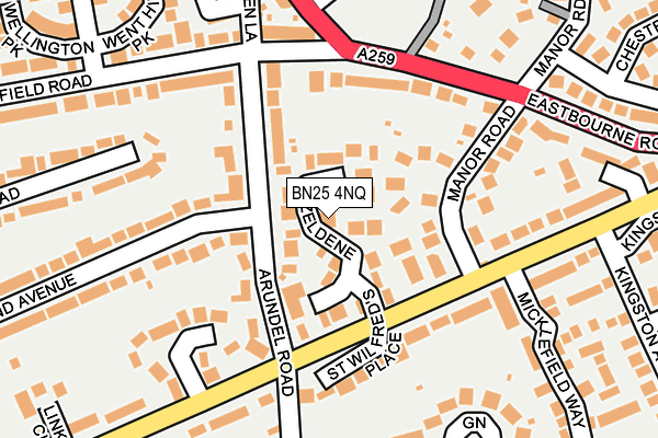 BN25 4NQ map - OS OpenMap – Local (Ordnance Survey)