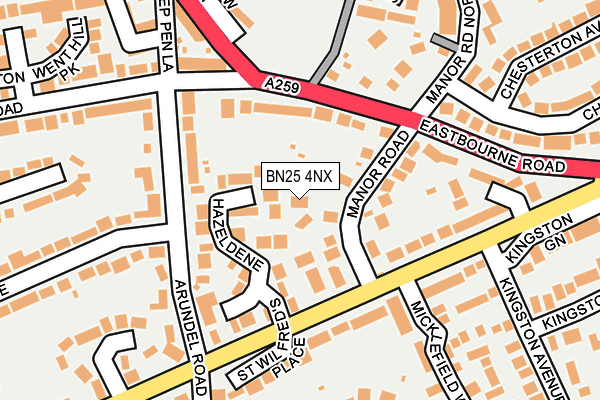 BN25 4NX map - OS OpenMap – Local (Ordnance Survey)