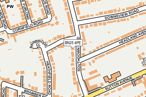 BN25 4PE map - OS OpenMap – Local (Ordnance Survey)