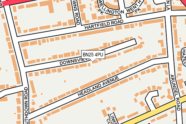 BN25 4PU map - OS OpenMap – Local (Ordnance Survey)