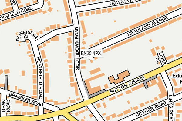 BN25 4PX map - OS OpenMap – Local (Ordnance Survey)