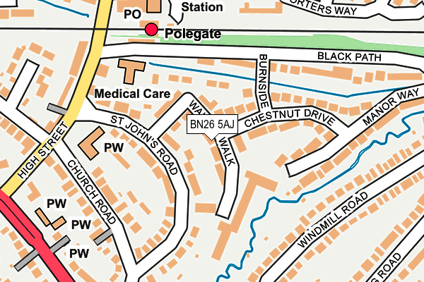 BN26 5AJ map - OS OpenMap – Local (Ordnance Survey)