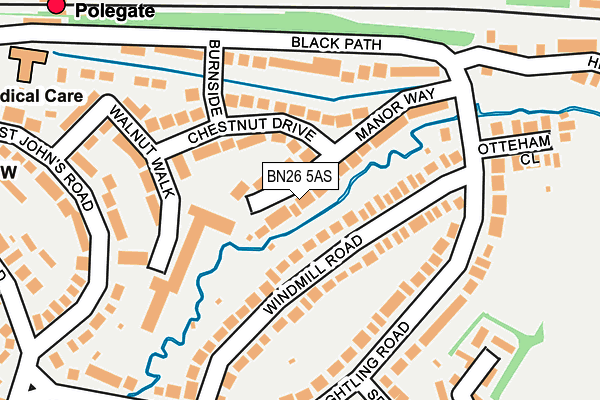 BN26 5AS map - OS OpenMap – Local (Ordnance Survey)