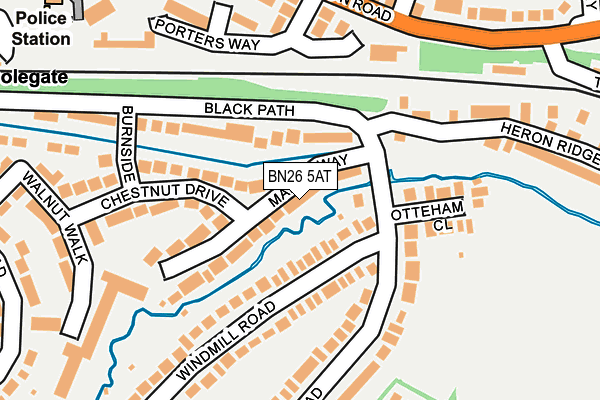 BN26 5AT map - OS OpenMap – Local (Ordnance Survey)
