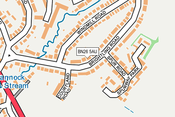 BN26 5AU map - OS OpenMap – Local (Ordnance Survey)