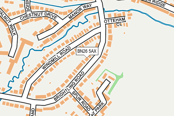BN26 5AX map - OS OpenMap – Local (Ordnance Survey)