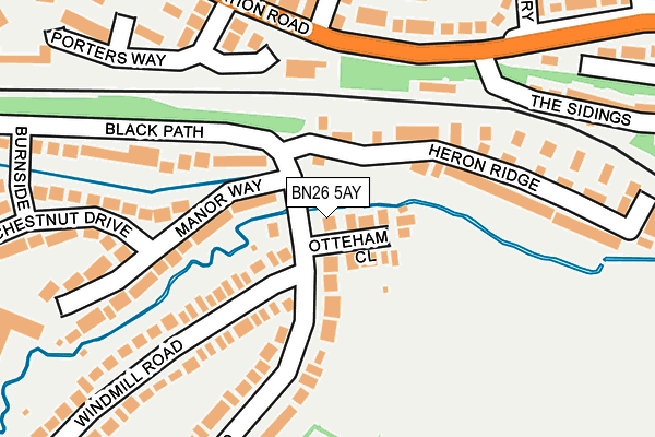 BN26 5AY map - OS OpenMap – Local (Ordnance Survey)