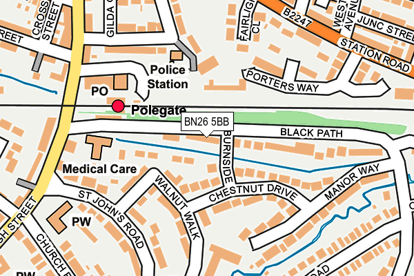 BN26 5BB map - OS OpenMap – Local (Ordnance Survey)