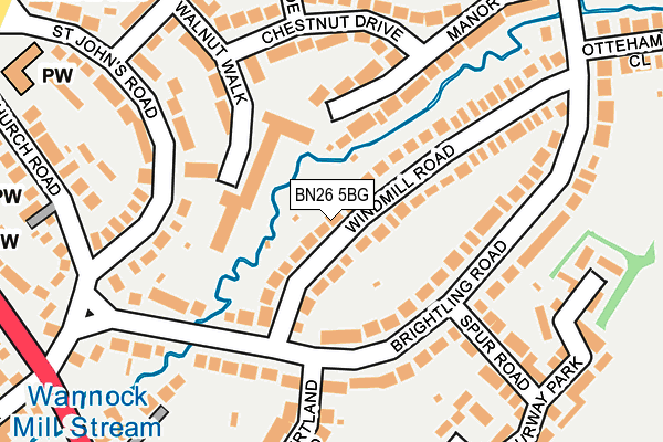 BN26 5BG map - OS OpenMap – Local (Ordnance Survey)