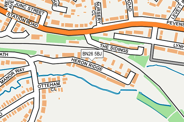 BN26 5BJ map - OS OpenMap – Local (Ordnance Survey)