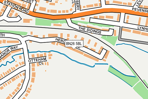 BN26 5BL map - OS OpenMap – Local (Ordnance Survey)