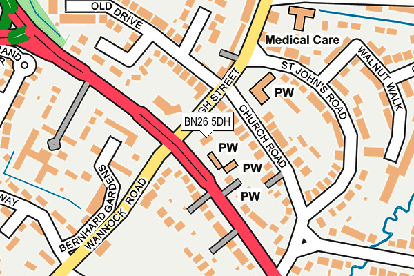 BN26 5DH map - OS OpenMap – Local (Ordnance Survey)