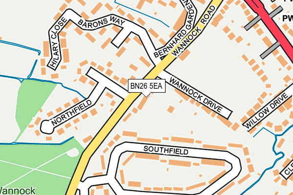 BN26 5EA map - OS OpenMap – Local (Ordnance Survey)