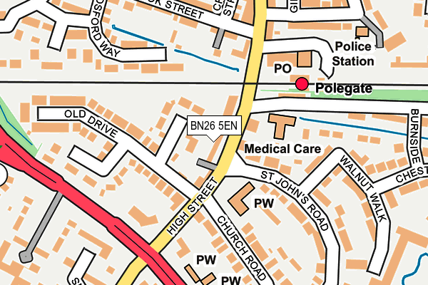 BN26 5EN map - OS OpenMap – Local (Ordnance Survey)