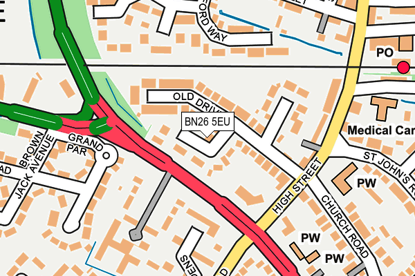 BN26 5EU map - OS OpenMap – Local (Ordnance Survey)