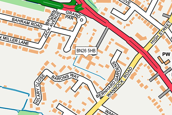 BN26 5HB map - OS OpenMap – Local (Ordnance Survey)