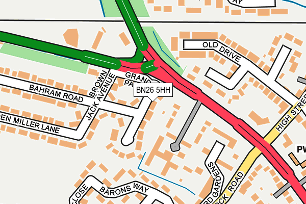 BN26 5HH map - OS OpenMap – Local (Ordnance Survey)