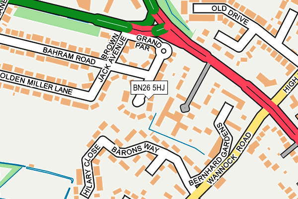 BN26 5HJ map - OS OpenMap – Local (Ordnance Survey)