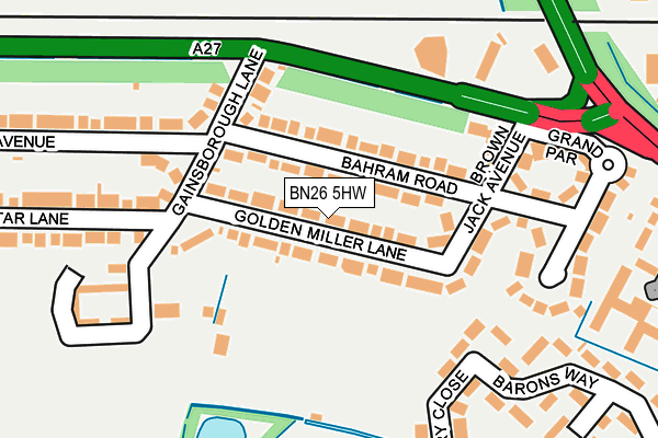 BN26 5HW map - OS OpenMap – Local (Ordnance Survey)