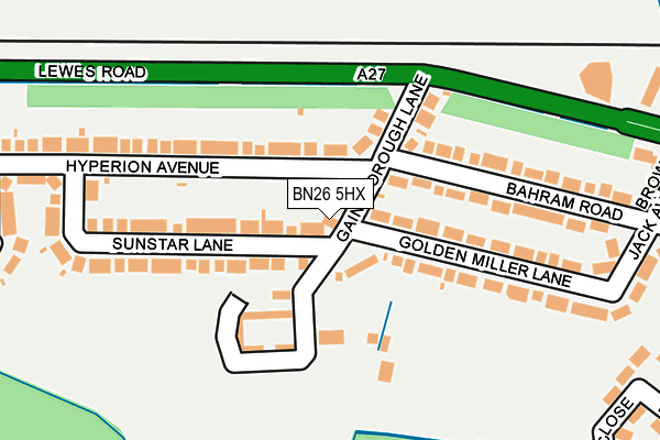 BN26 5HX map - OS OpenMap – Local (Ordnance Survey)