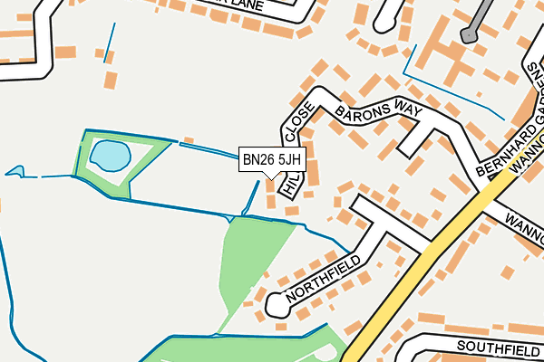 BN26 5JH map - OS OpenMap – Local (Ordnance Survey)