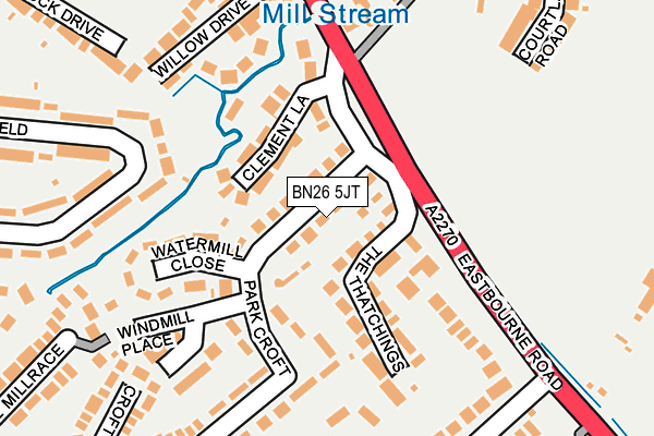 BN26 5JT map - OS OpenMap – Local (Ordnance Survey)