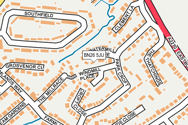 BN26 5JU map - OS OpenMap – Local (Ordnance Survey)