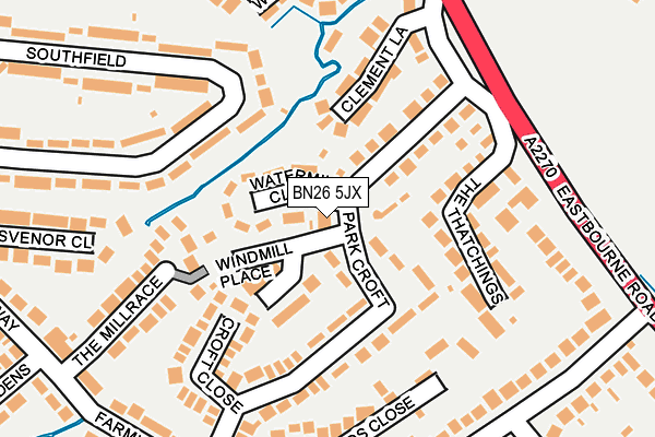 BN26 5JX map - OS OpenMap – Local (Ordnance Survey)