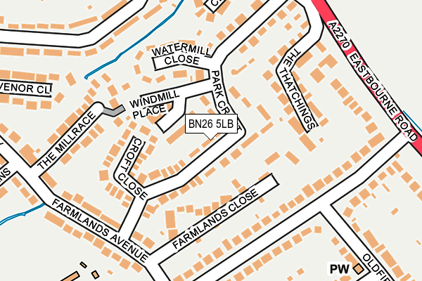 BN26 5LB map - OS OpenMap – Local (Ordnance Survey)