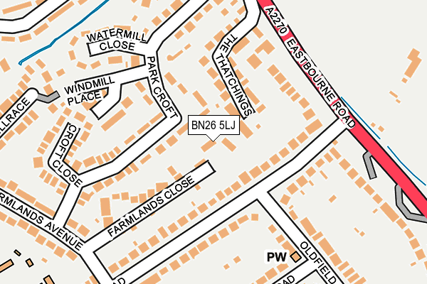 BN26 5LJ map - OS OpenMap – Local (Ordnance Survey)