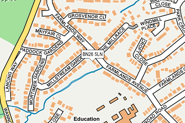BN26 5LN map - OS OpenMap – Local (Ordnance Survey)