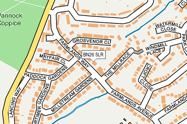 BN26 5LR map - OS OpenMap – Local (Ordnance Survey)