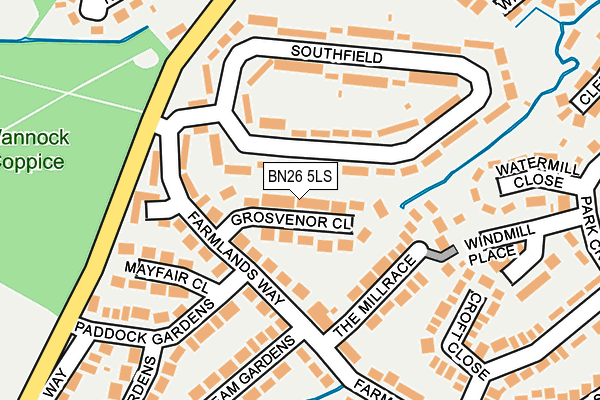 BN26 5LS map - OS OpenMap – Local (Ordnance Survey)