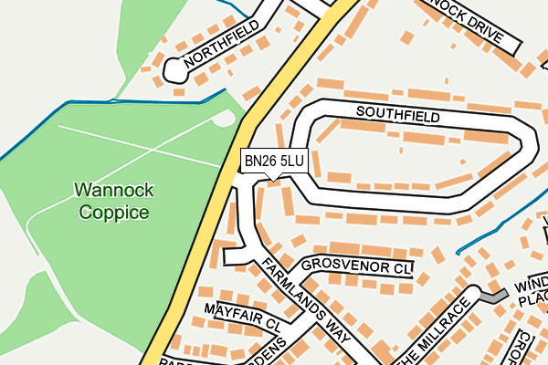 BN26 5LU map - OS OpenMap – Local (Ordnance Survey)