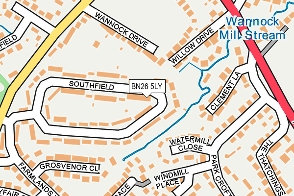 BN26 5LY map - OS OpenMap – Local (Ordnance Survey)