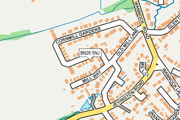 BN26 5NJ map - OS OpenMap – Local (Ordnance Survey)