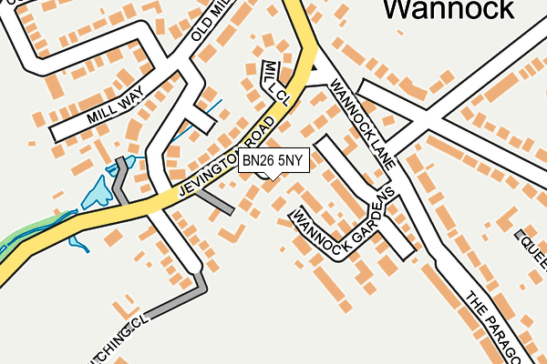 BN26 5NY map - OS OpenMap – Local (Ordnance Survey)