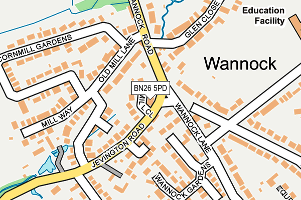 BN26 5PD map - OS OpenMap – Local (Ordnance Survey)