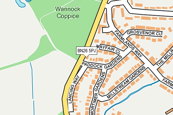 BN26 5PJ map - OS OpenMap – Local (Ordnance Survey)