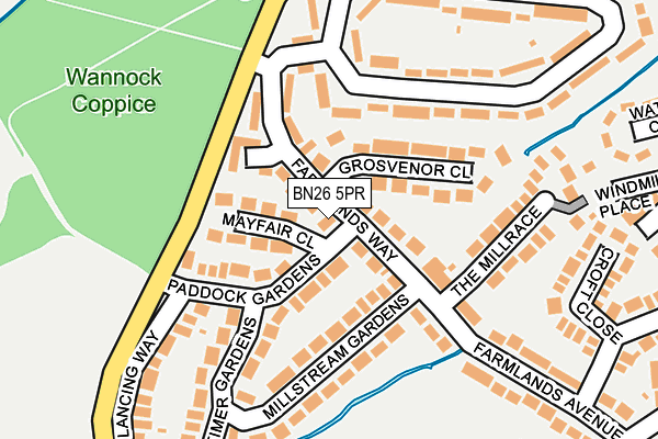 BN26 5PR map - OS OpenMap – Local (Ordnance Survey)