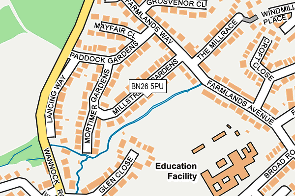 BN26 5PU map - OS OpenMap – Local (Ordnance Survey)