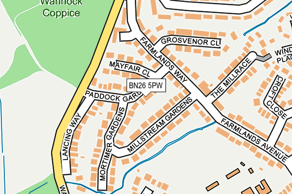 BN26 5PW map - OS OpenMap – Local (Ordnance Survey)