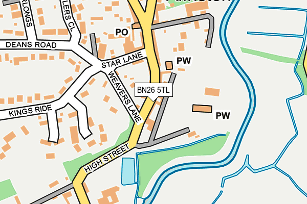 BN26 5TL map - OS OpenMap – Local (Ordnance Survey)