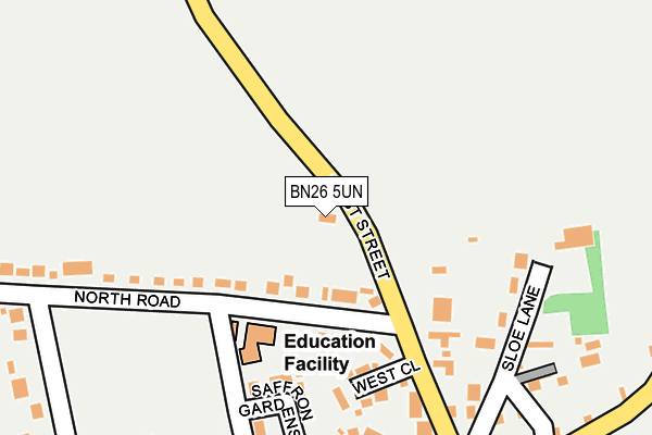 BN26 5UN map - OS OpenMap – Local (Ordnance Survey)