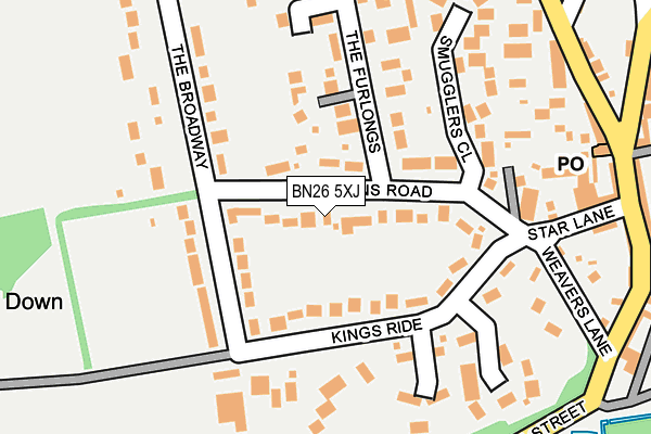 BN26 5XJ map - OS OpenMap – Local (Ordnance Survey)