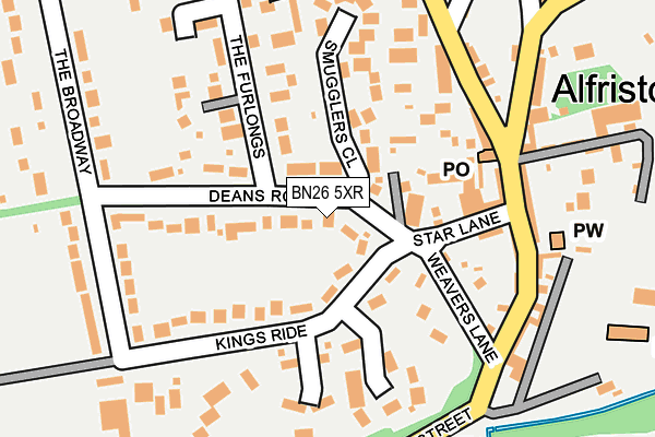 BN26 5XR map - OS OpenMap – Local (Ordnance Survey)