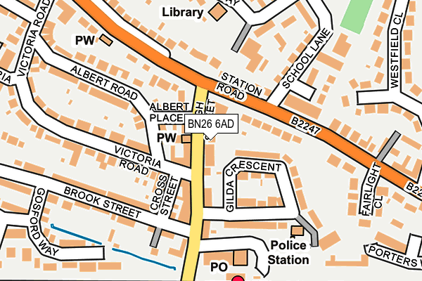 BN26 6AD map - OS OpenMap – Local (Ordnance Survey)