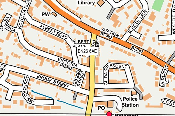 BN26 6AE map - OS OpenMap – Local (Ordnance Survey)
