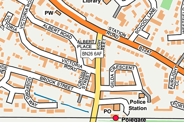 BN26 6AF map - OS OpenMap – Local (Ordnance Survey)