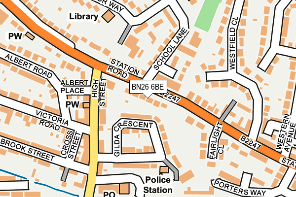 BN26 6BE map - OS OpenMap – Local (Ordnance Survey)